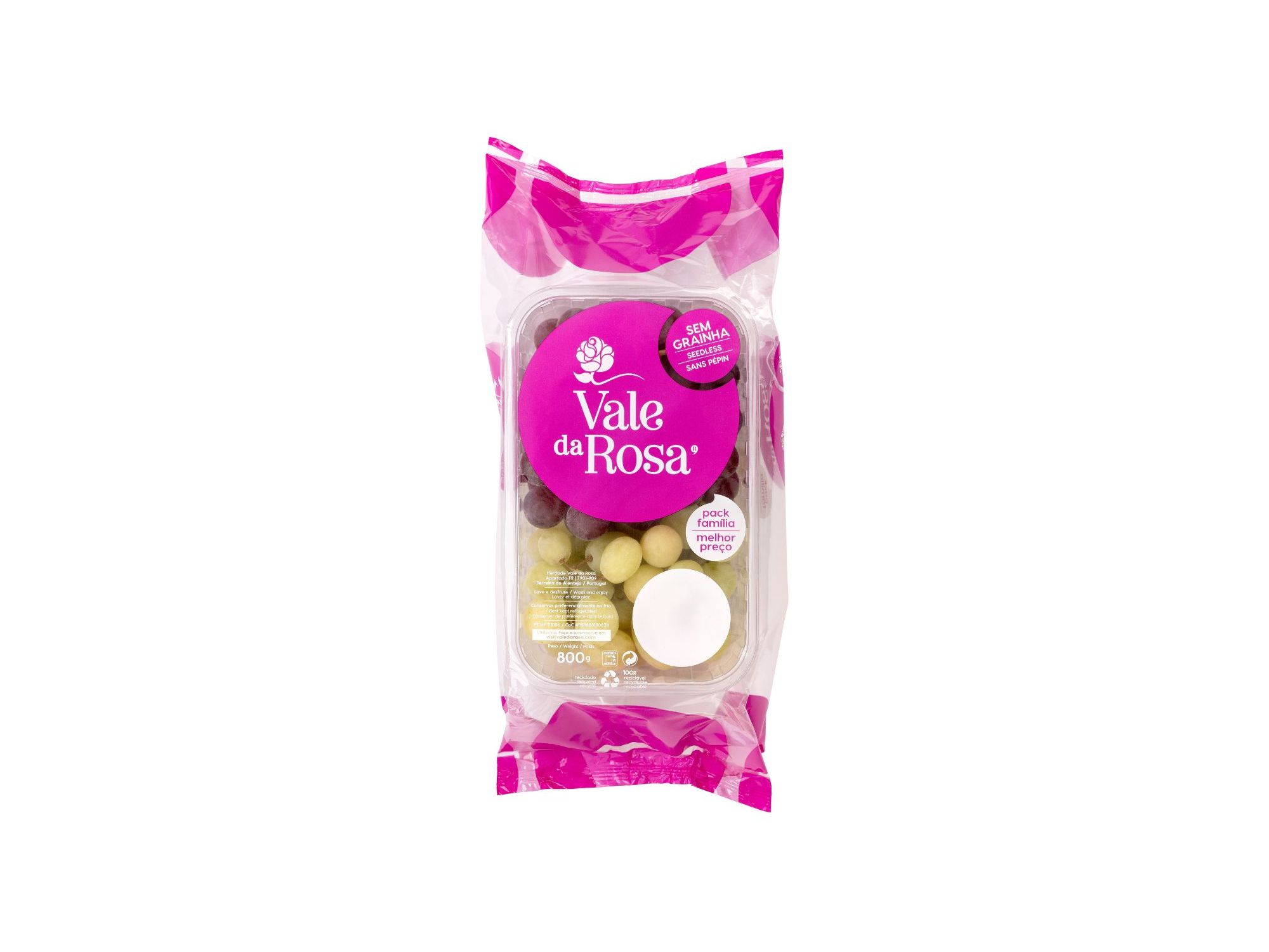 Uva mista vale da rosa sem grainha 800 g