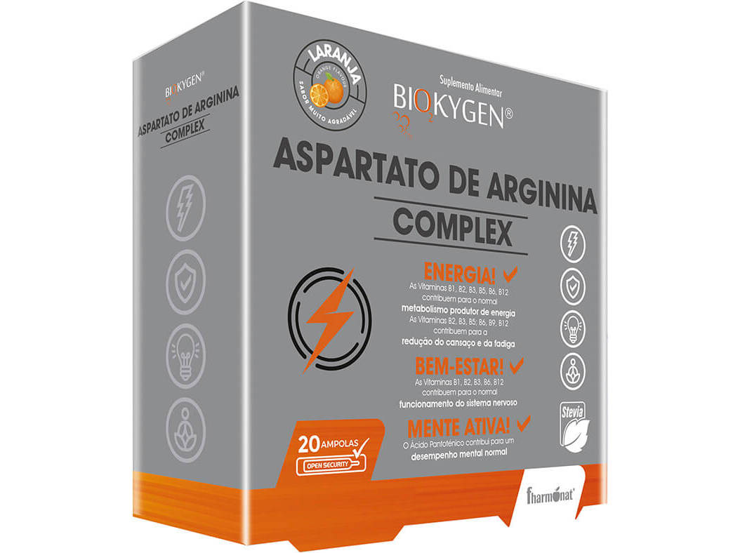 Suplemento Biokygen Aspartato De Arginina 20amp Biokygen