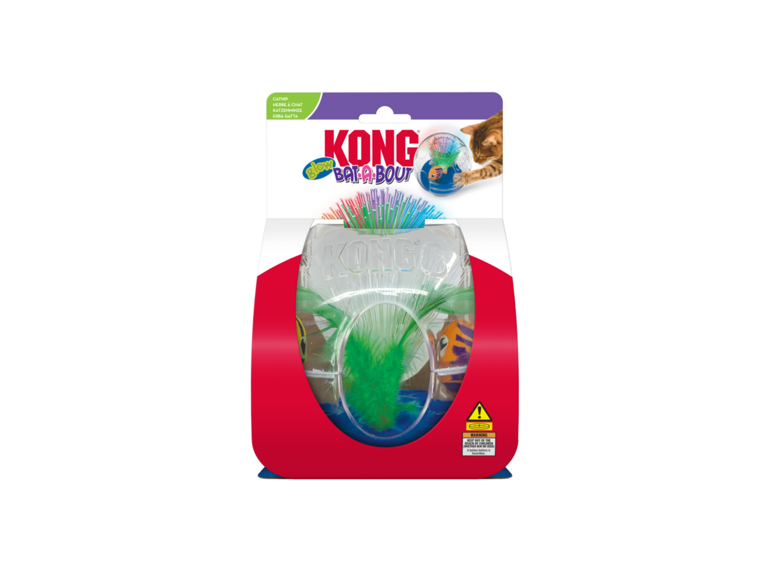 Brinquedo para gato kong aquário luminoso