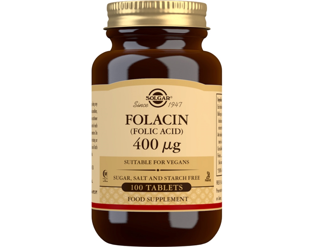 Suplemento Solgar Ácido Folico 400mcg 100un Solgar