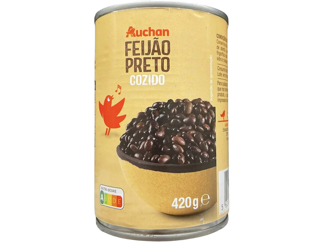 Feijão Preto Auchan Cozido 420(260)g Auchan