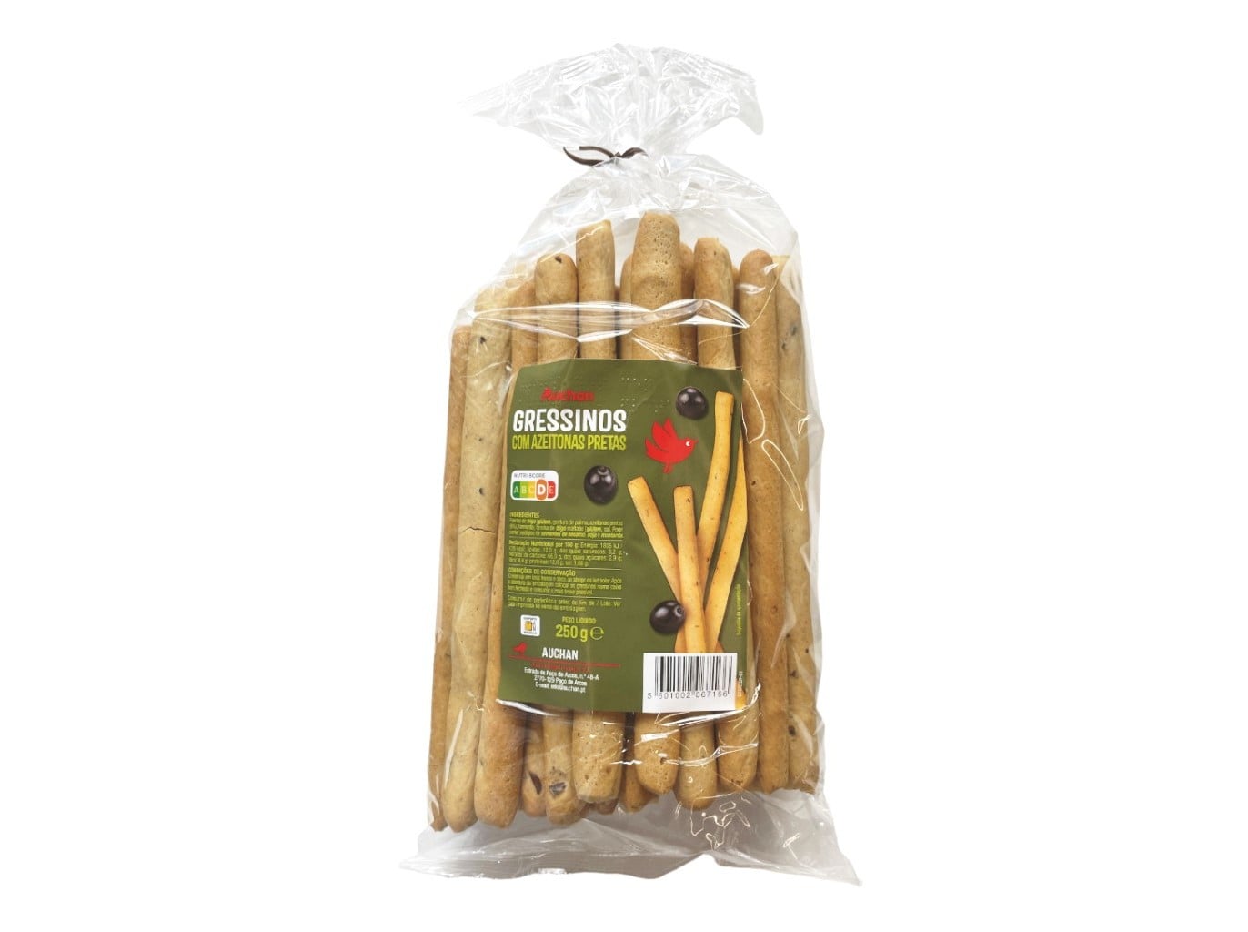 Gressinos Auchan Com Azeitonas Pretas 250g Auchan