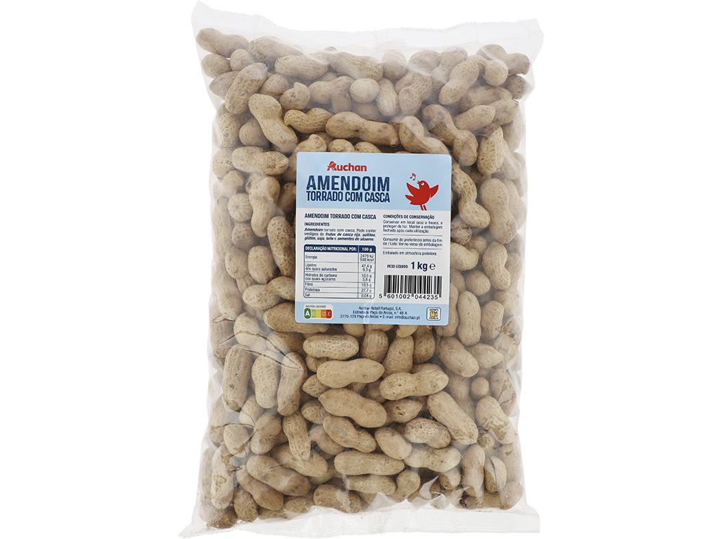 Amendoim Com Casca Torrado Auchan 1kg Auchan