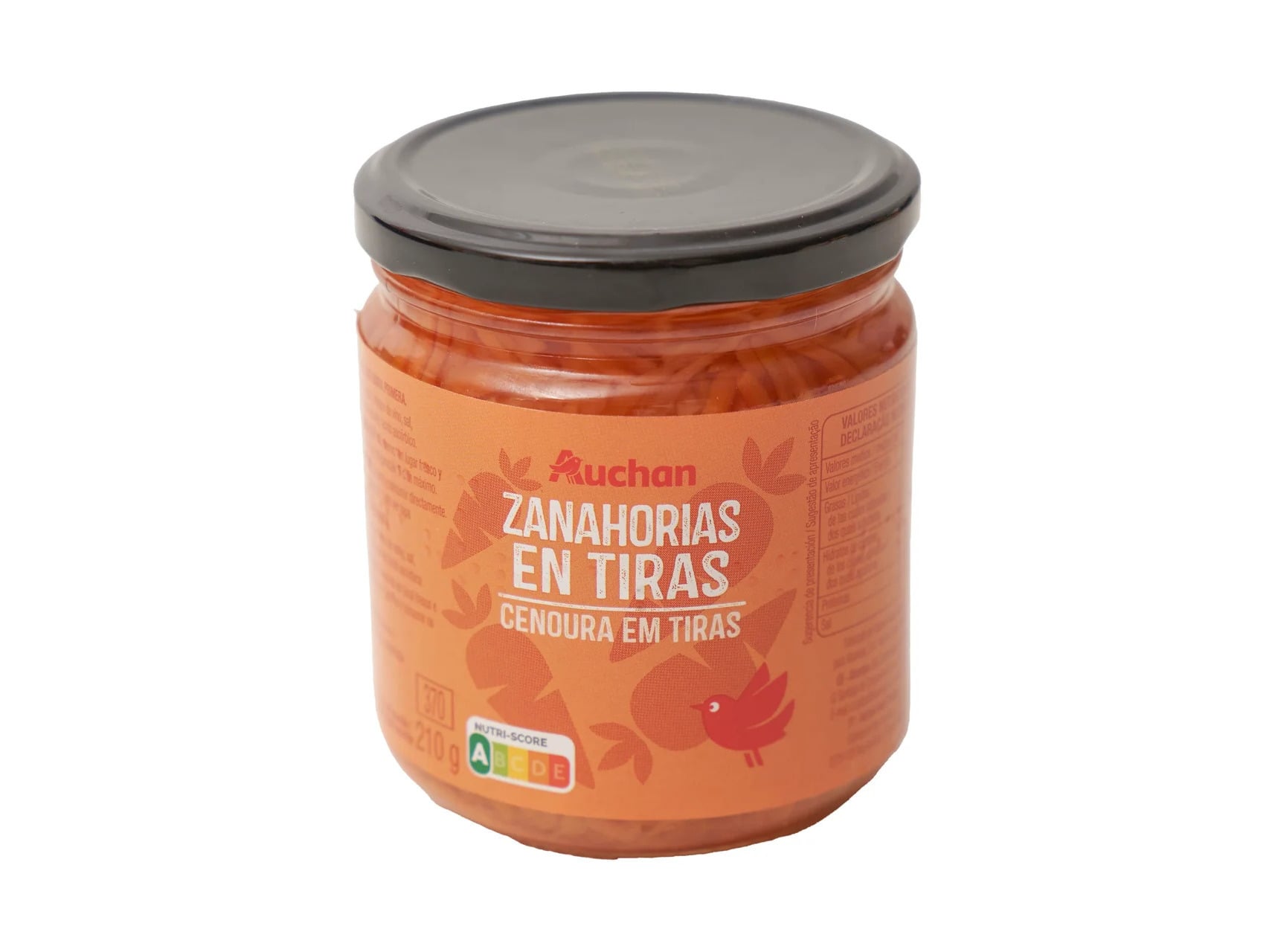 Cenoura auchan em tiras 345 (210)g