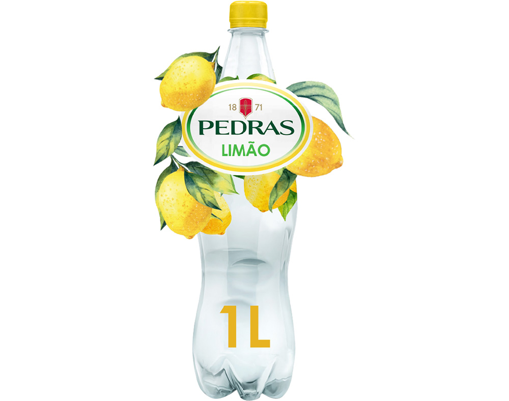 Água com gás pedras limão 1l
