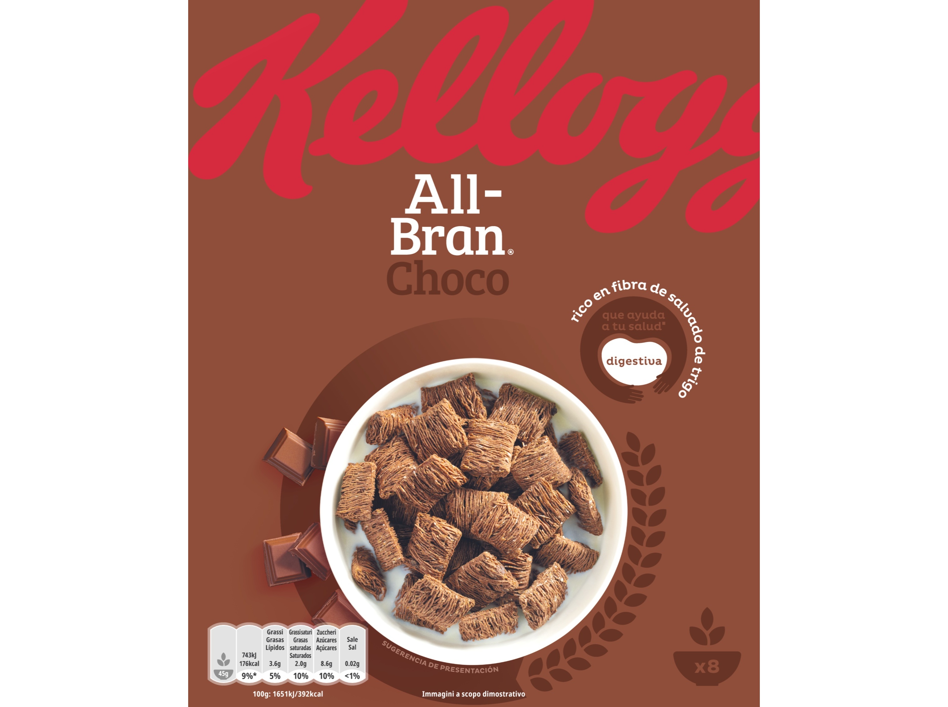 Cereais kellogg's all bran chocolate 375g