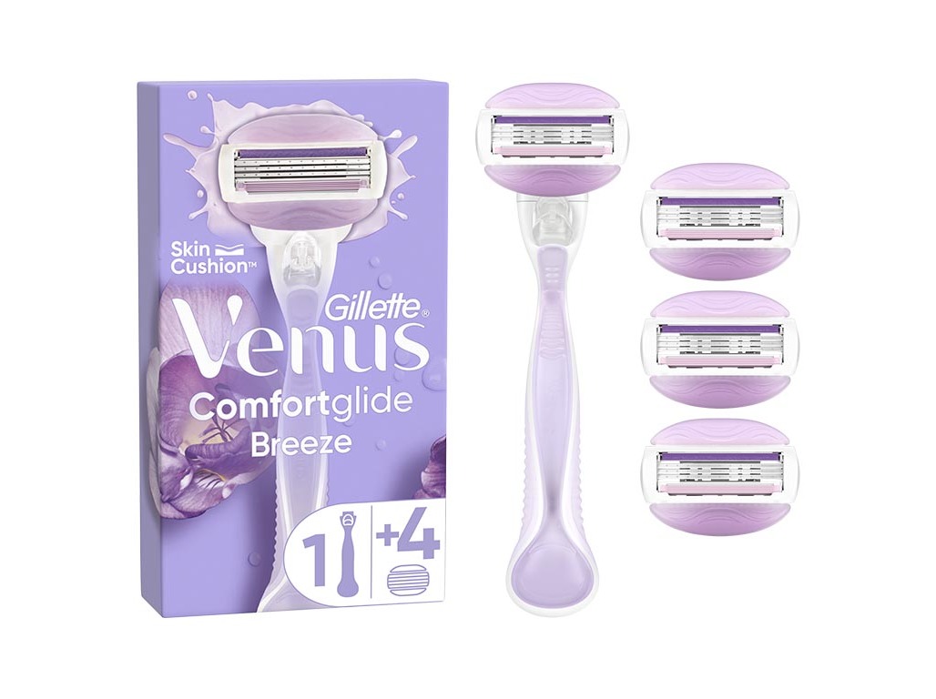 Máquina depilatória comfortglide breeze com 4 recargas venus