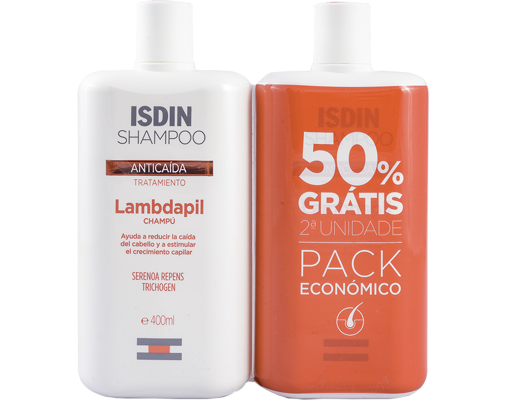 Champô isdin lambdapil 2x400ml 50% 2ªun