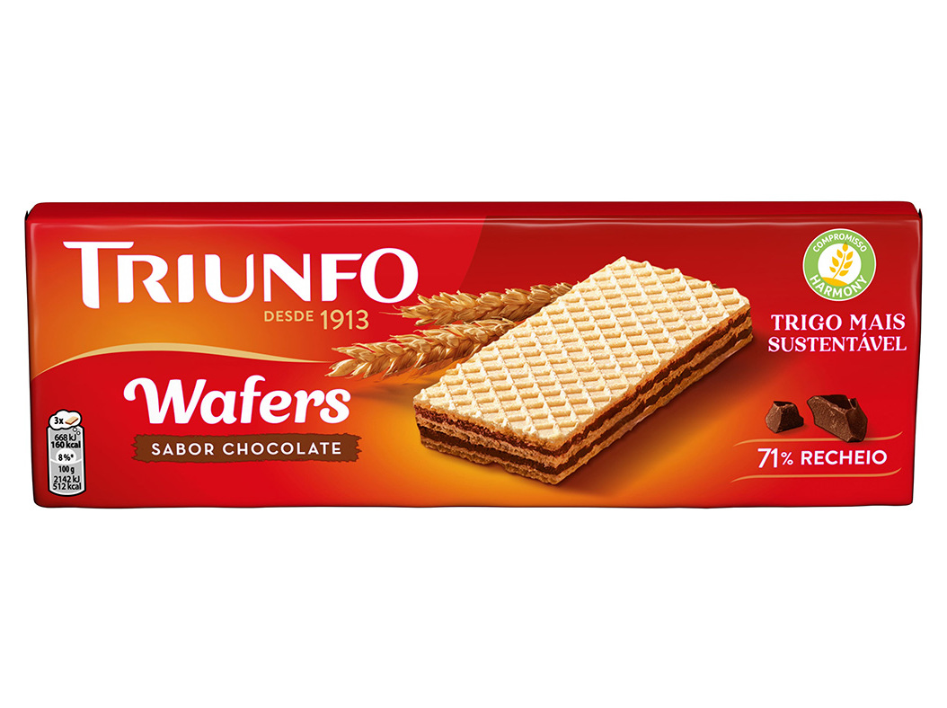 Bolacha Triunfo Waffer Chocolate 146g Triunfo