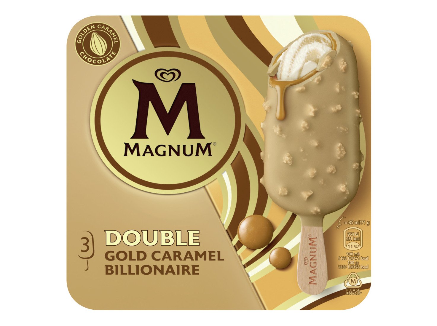 Gelado magnum double billionaire 3x85ml