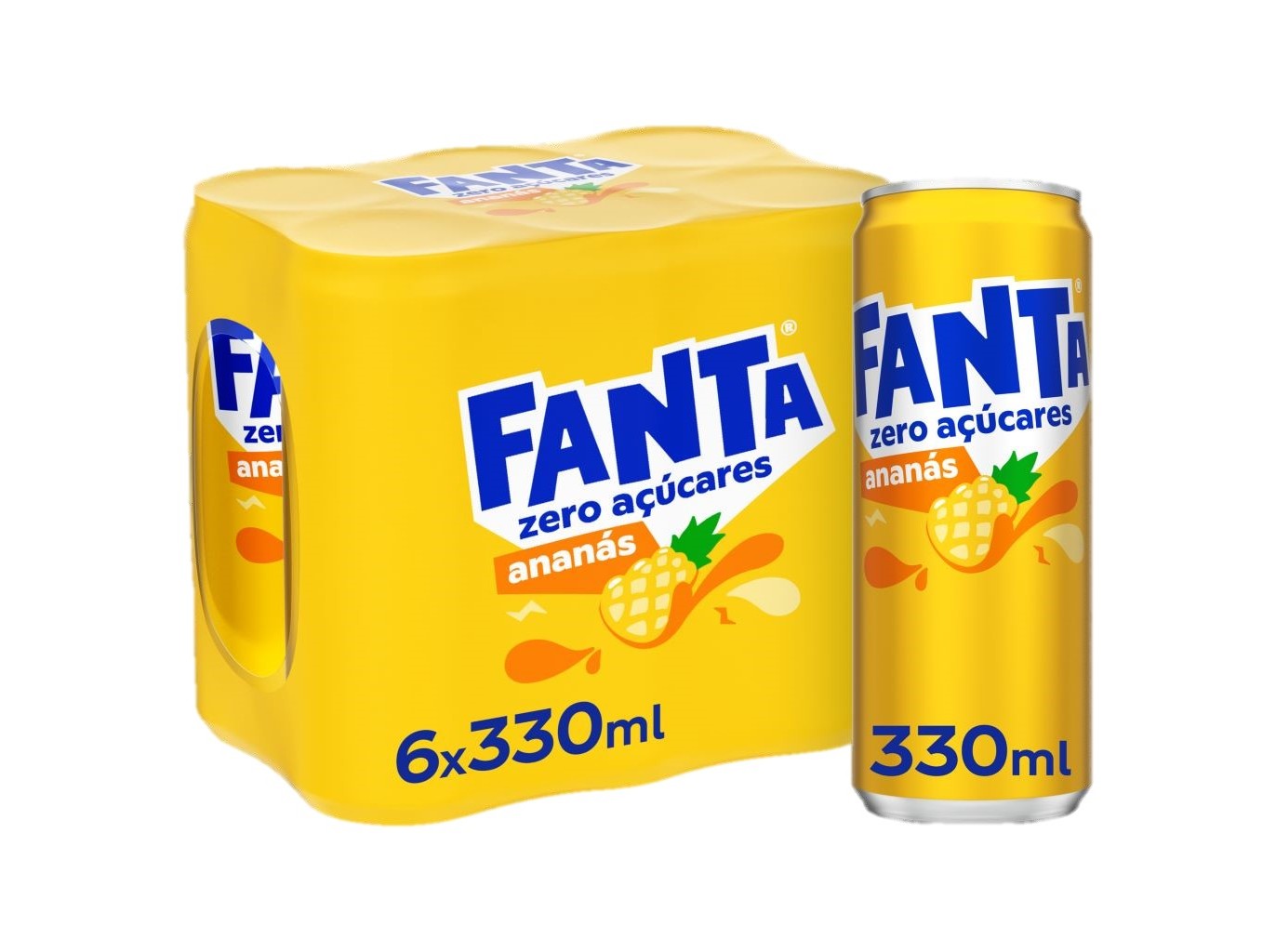 Refrigerante Com Gás Fanta Ananás 6x0.33l Fanta