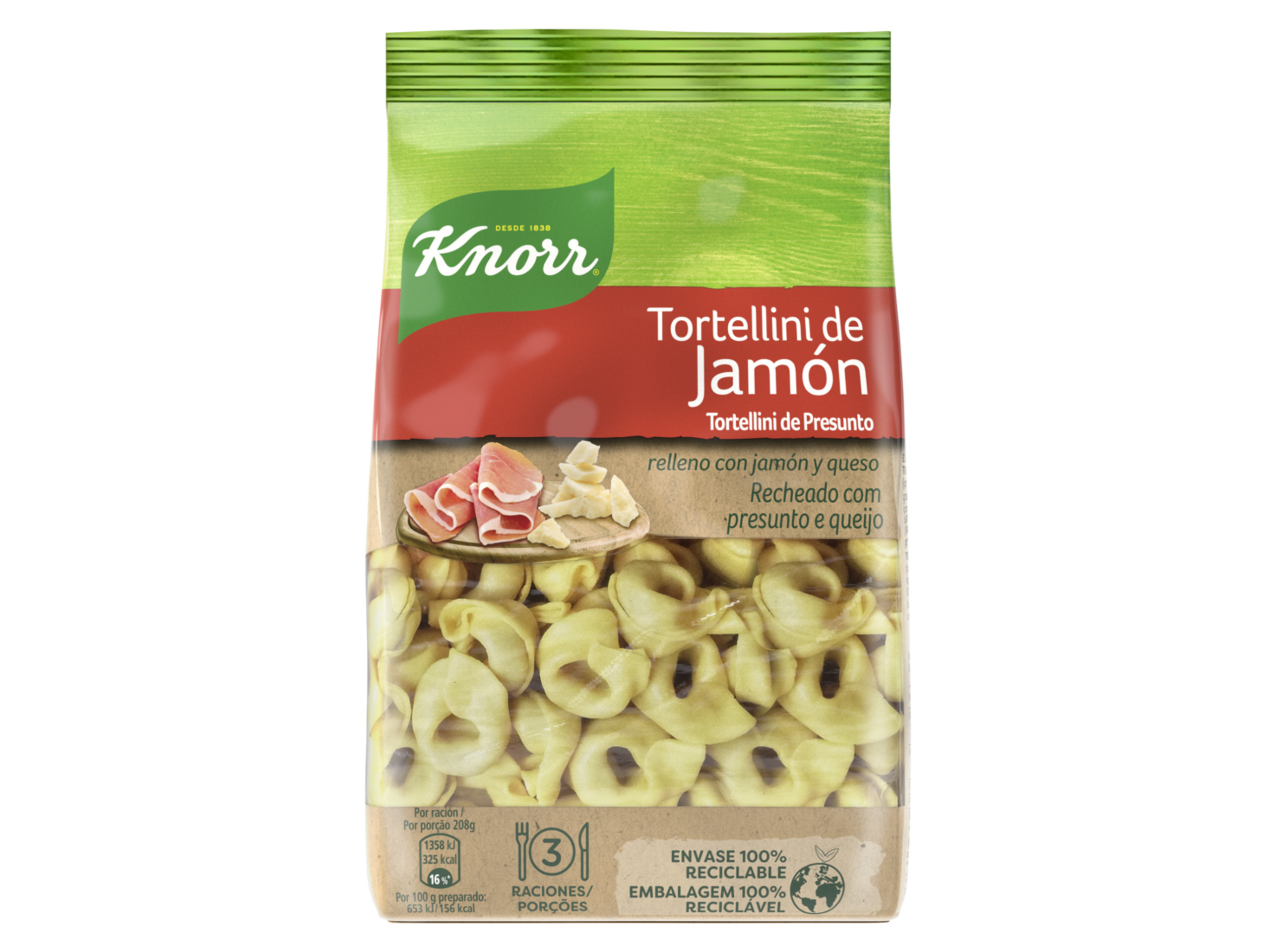 Massa Recheada Knorr Presunto Queijo 250g