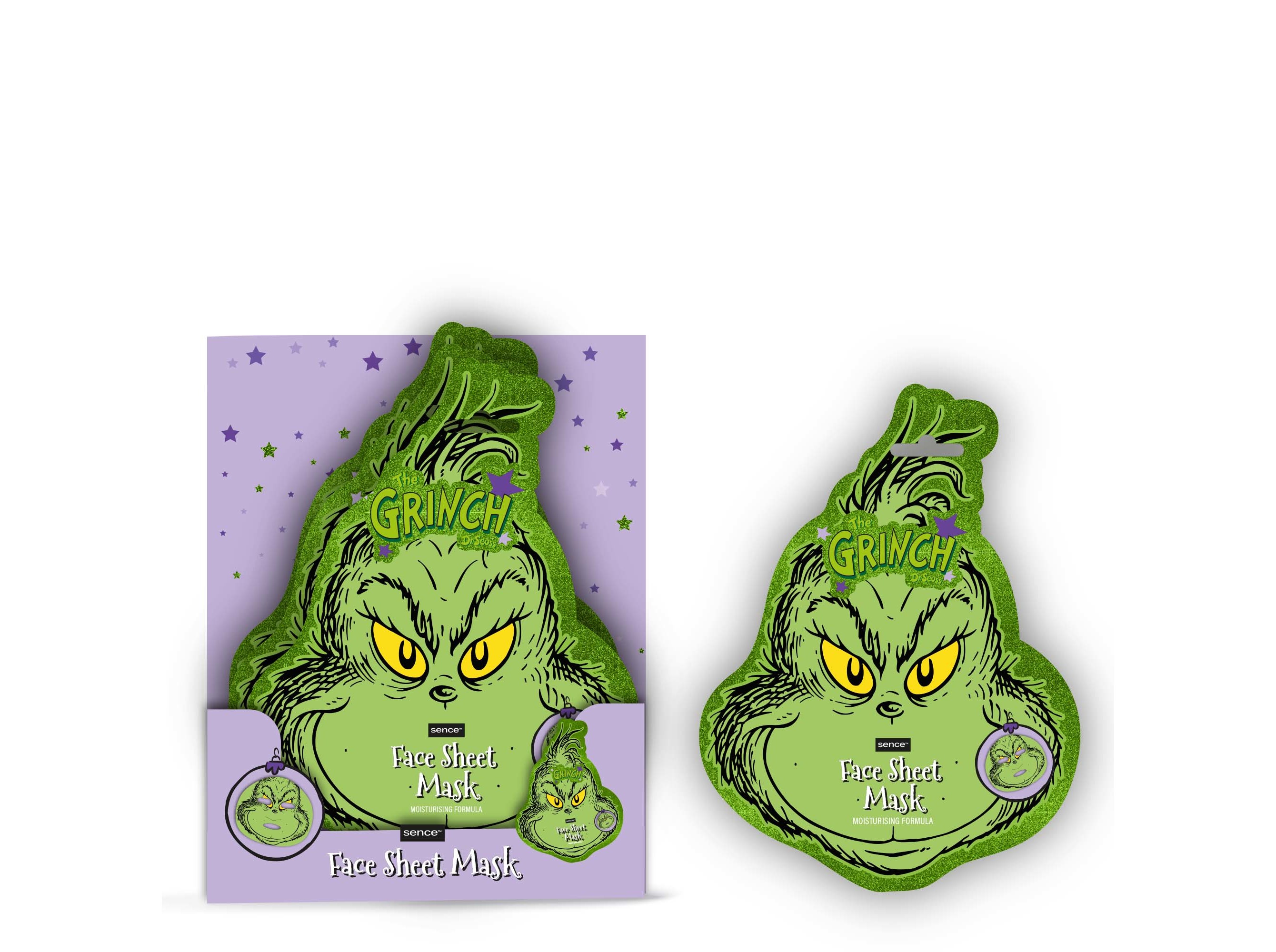 Máscara Facial Grinch Glitter