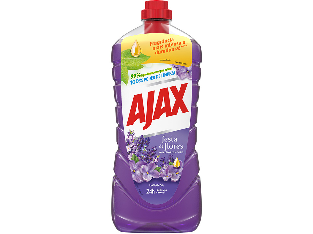 Lava Tudo Festa de Flores Fragrância Flores Lavanda Ajax 1250ml