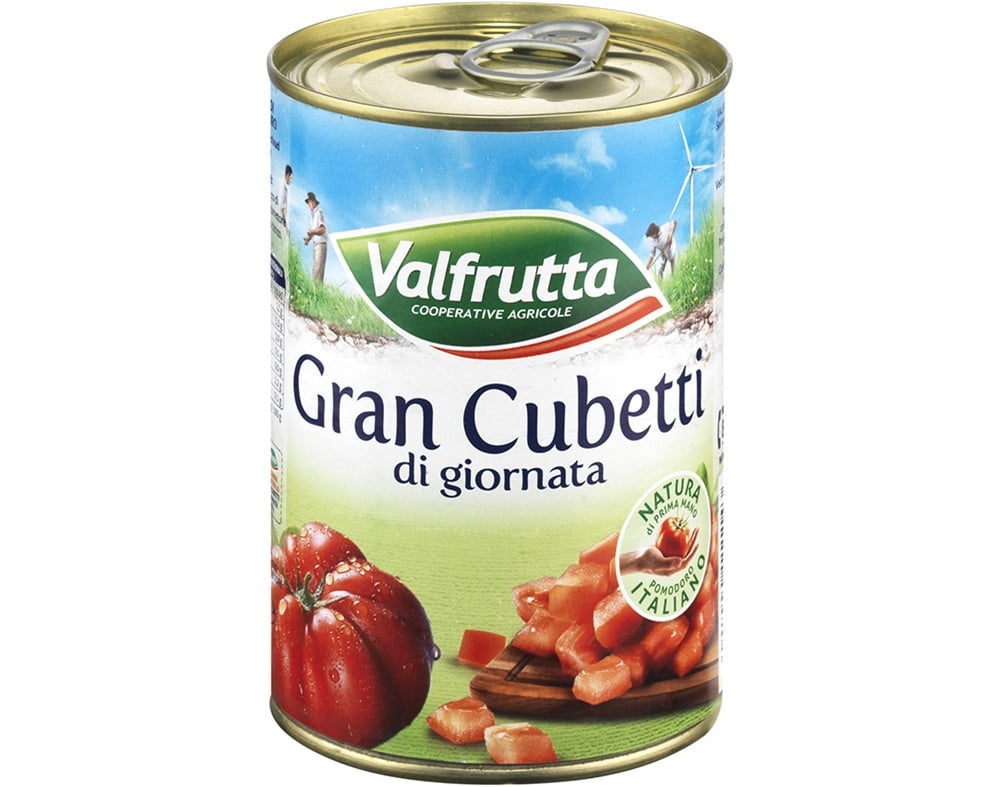 Tomate Cubos Valfrutta 400(260)g Valfrutta