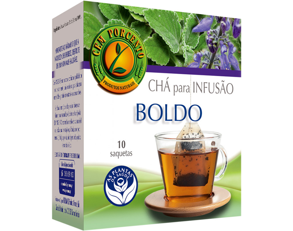 Chá Cem Porcento Boldo 10 Saquetas Cem Porcento
