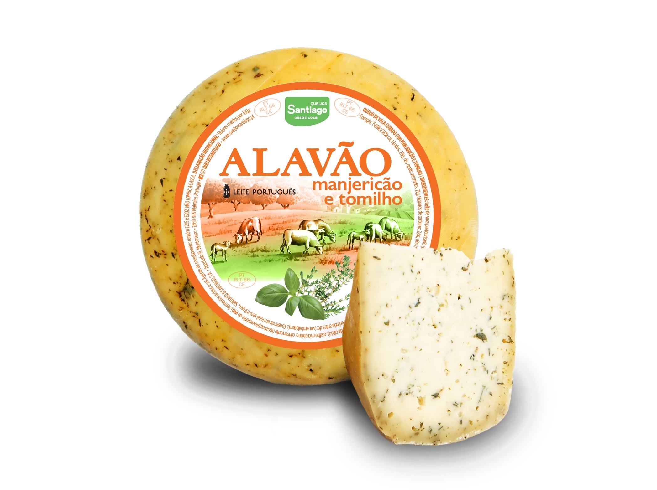Queijo vaca alavão manjericão e tomilho
