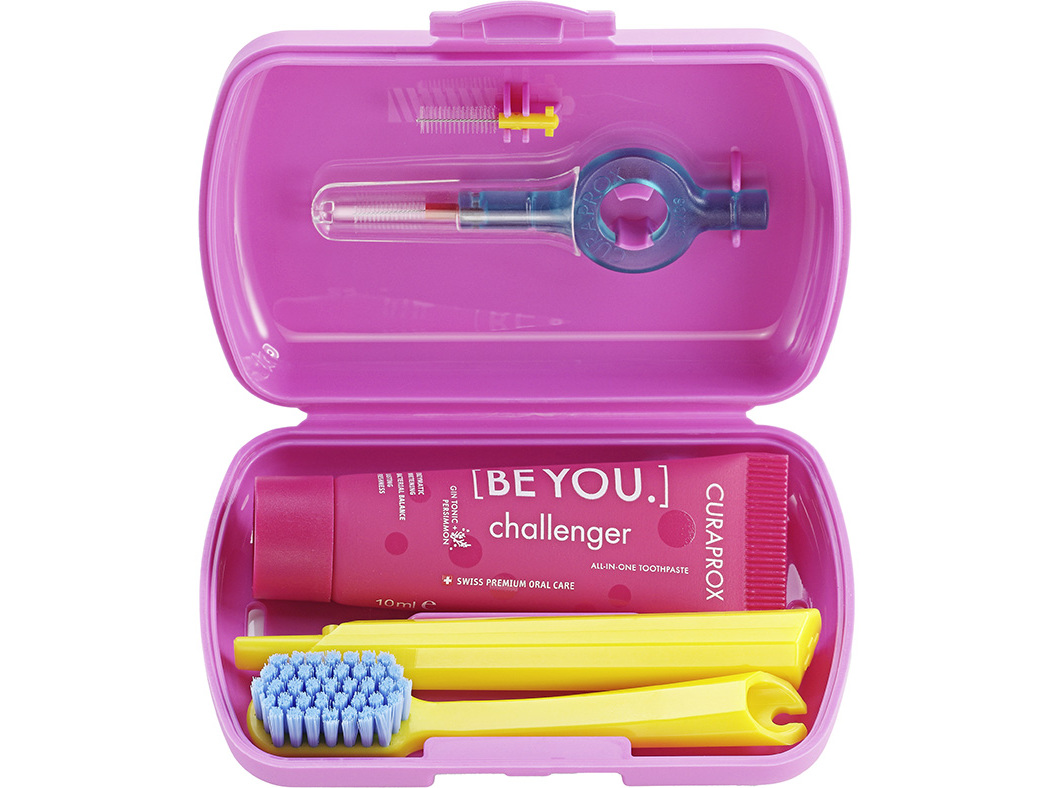 Kit viagem curaprox [be you]-rosa claro 1 un