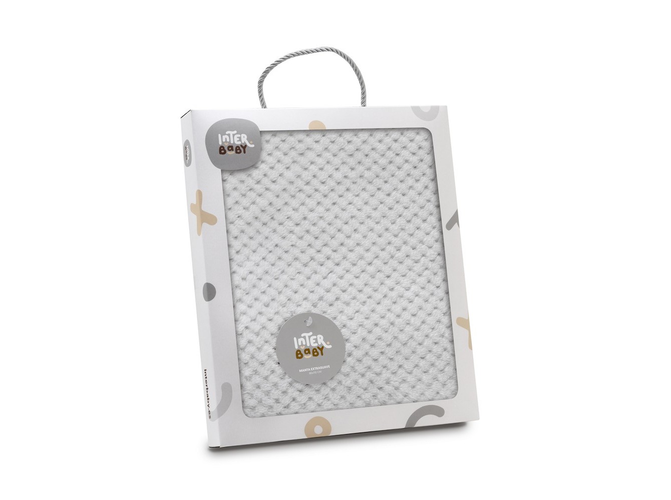 Manta interbaby suave cinzento 80x110cm