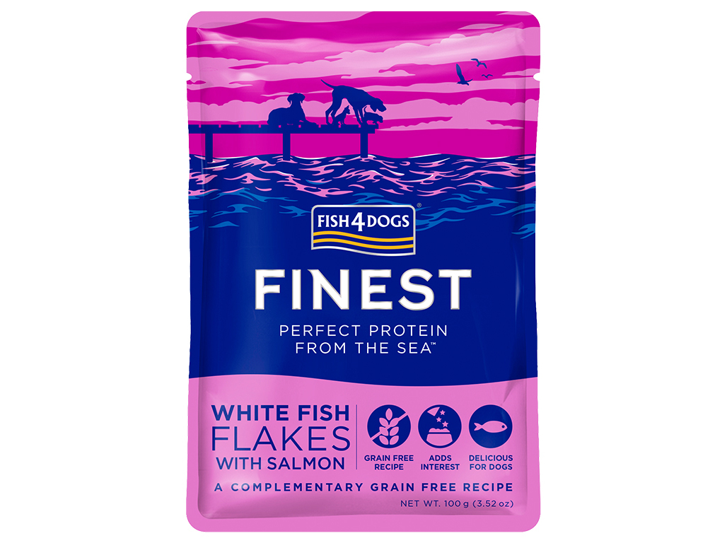 Comida Húmida Cão Fish4dogs Peixe Branco/salmão 100g