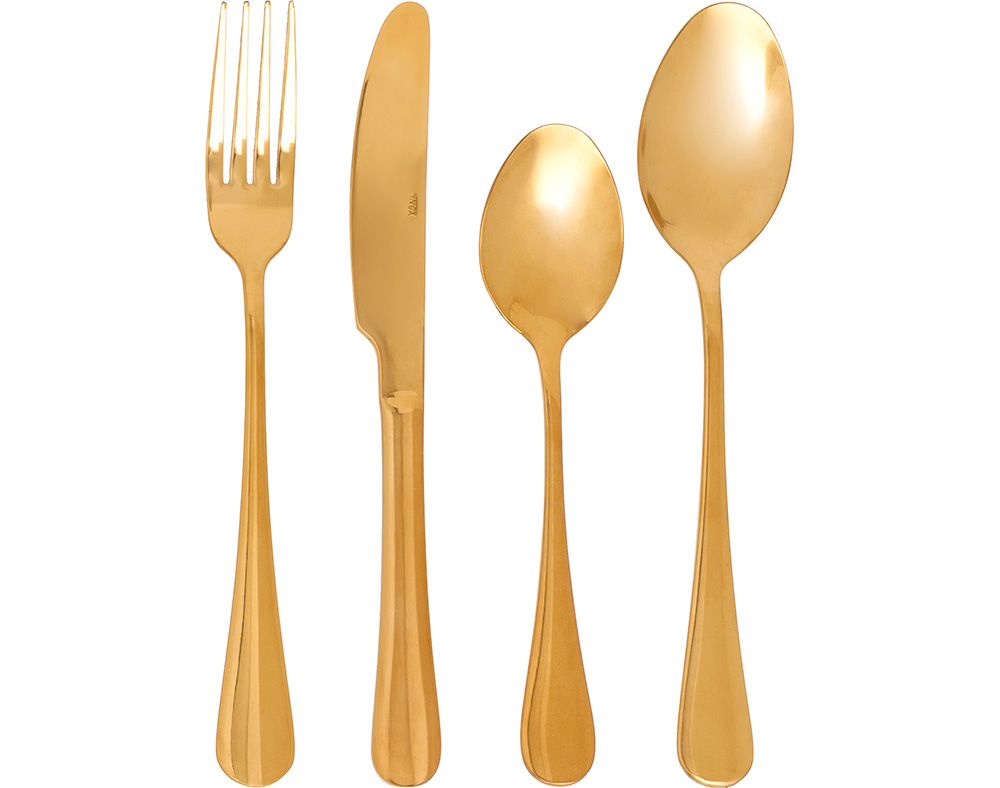 QUID - Faqueiro Quid Inox Dourado 24un Faqueiro Quid Inox Dourado 24un