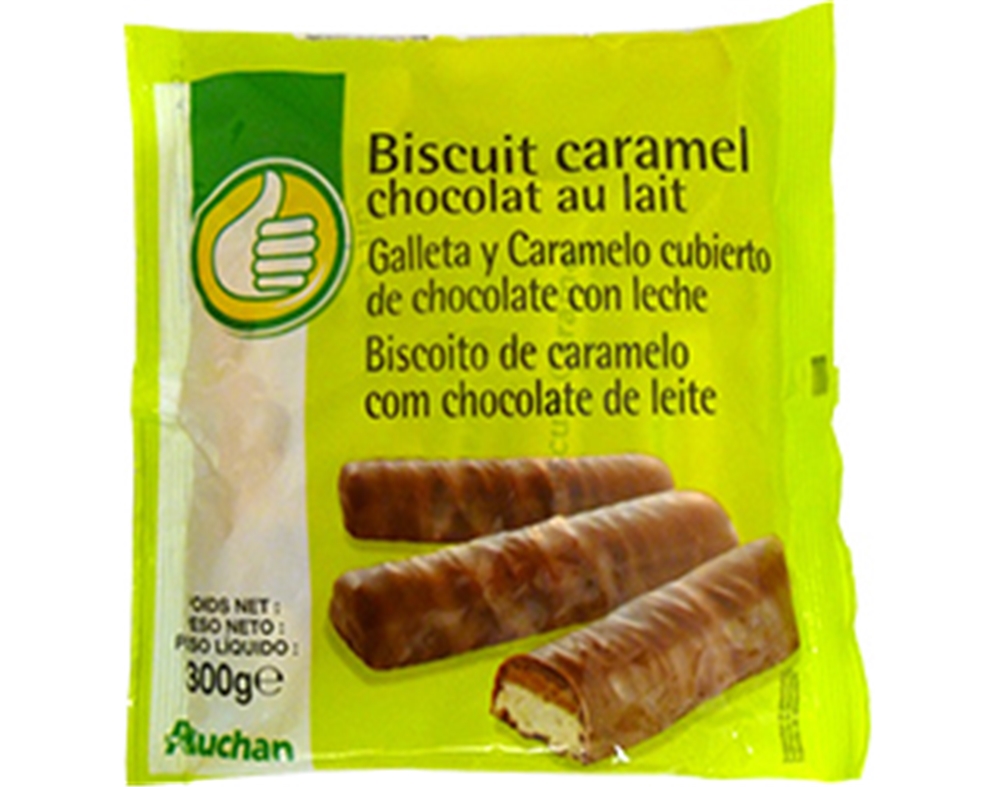 Biscoito polegar caramelo com chocolate leite 300g