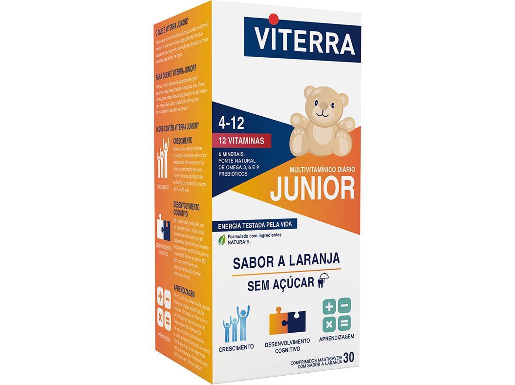 Suplemento Viterra Júnior 30 Comprimidos Viterra