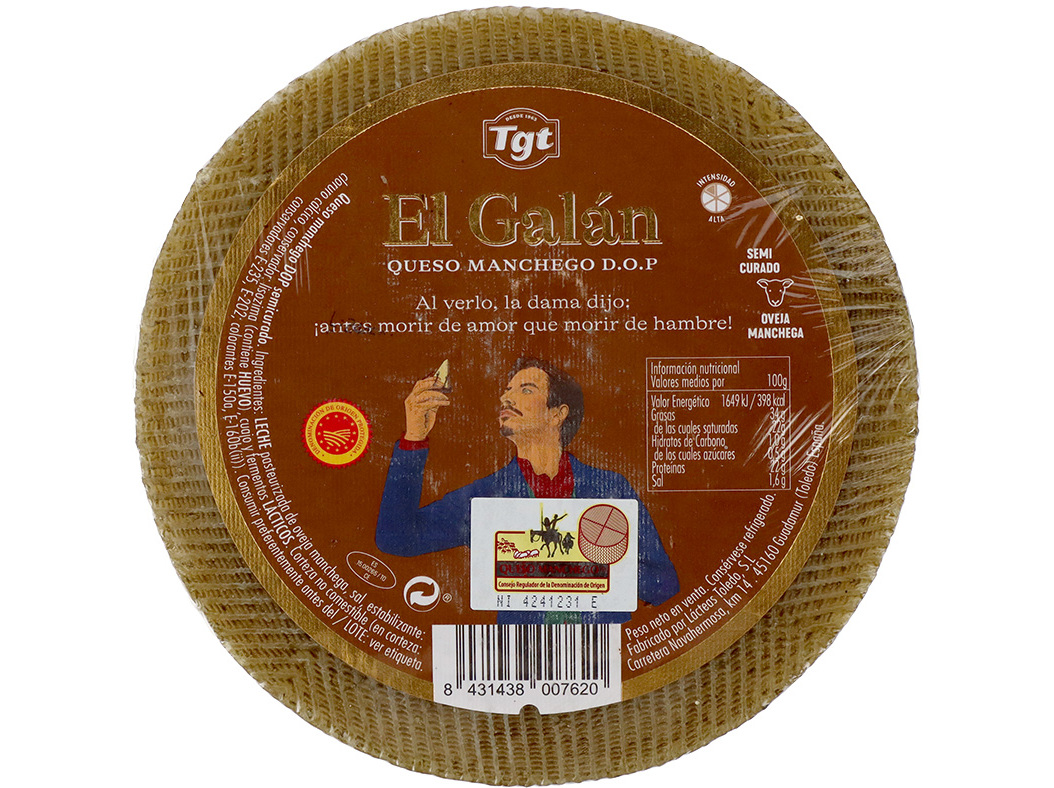 Queijo Manchego Dop Semi Curado El Galán Kg Manchego Dop