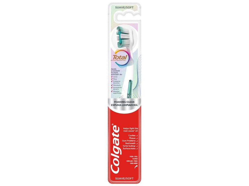 Escova de dentes colgate total foaming clean soft 1un