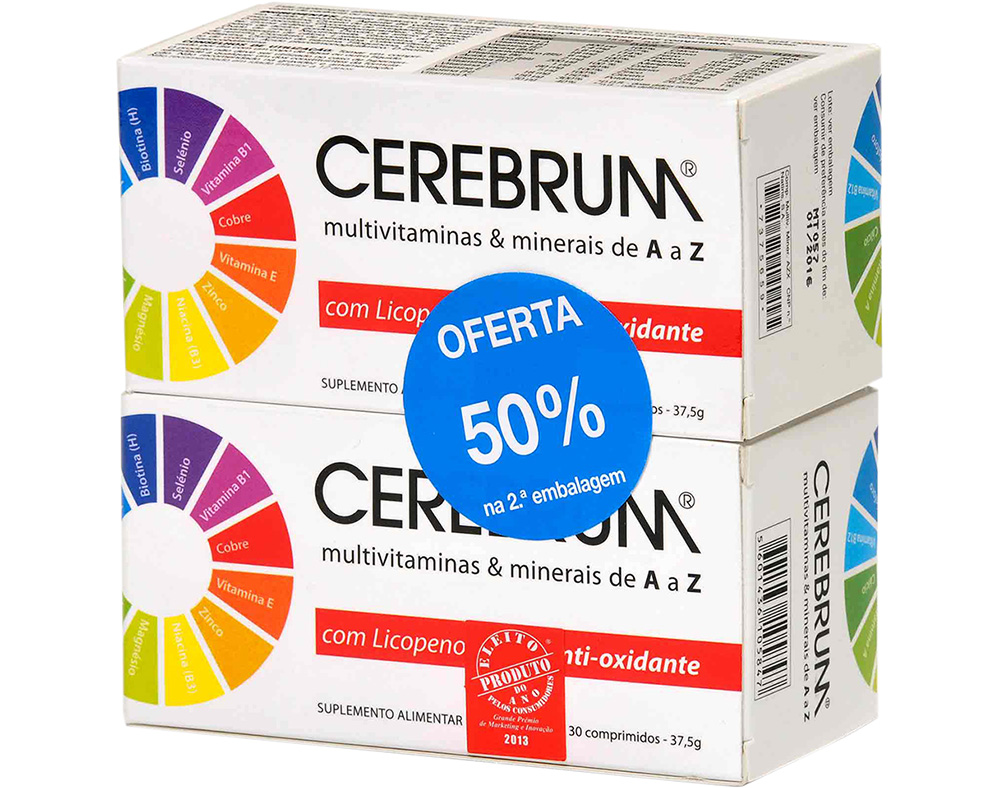 Suplemento Cerebrum Multivitaminico 2x30comprimidos -25% Cerebrum