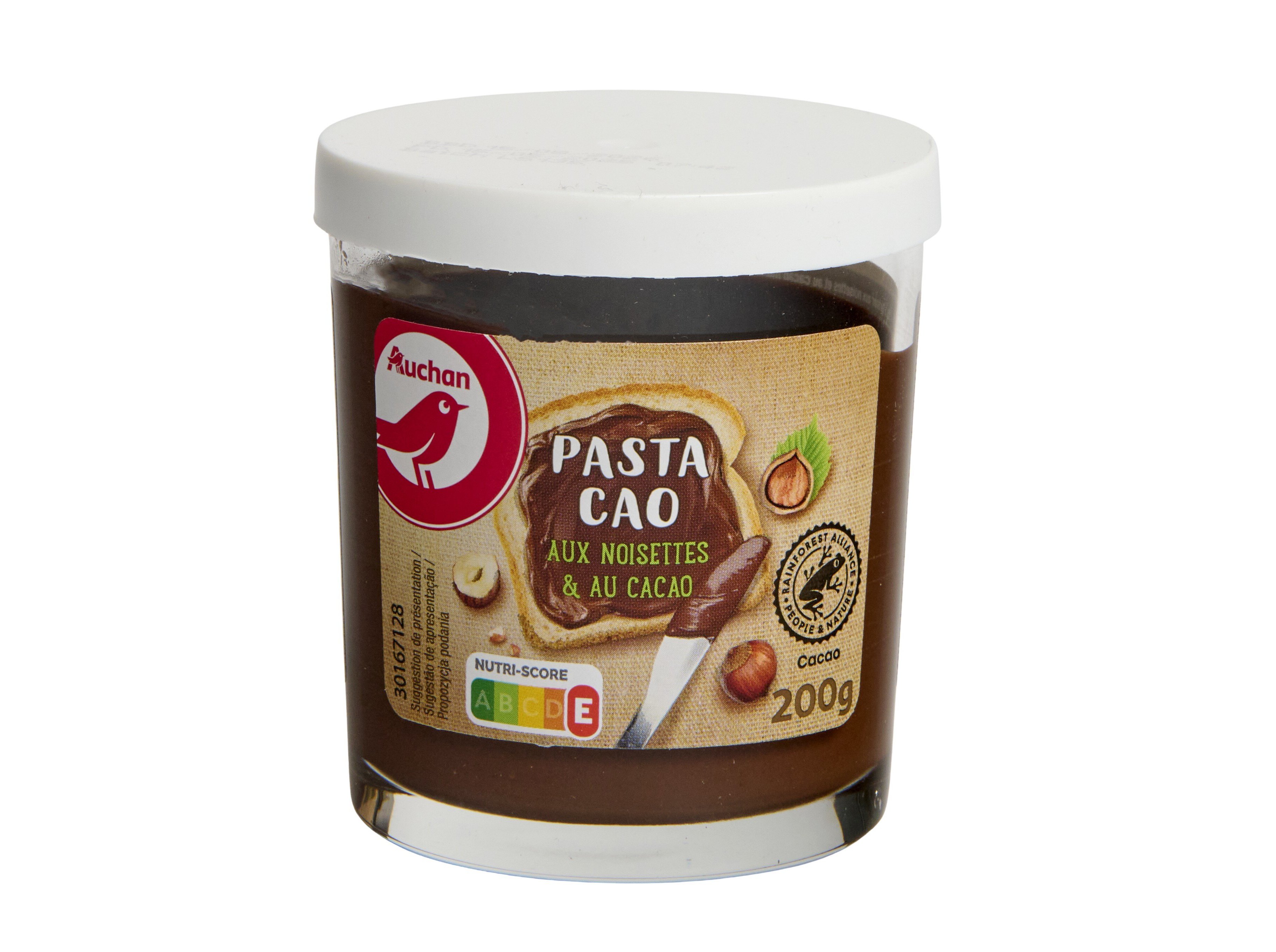 Creme Auchan Para Barrar Cacau E Avelãs 200g Auchan