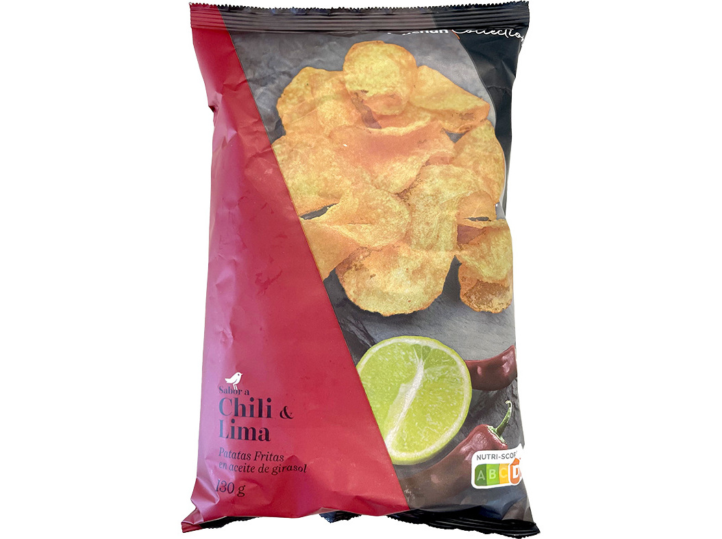 Batatas fritas auchan collection chili e lima 130 g