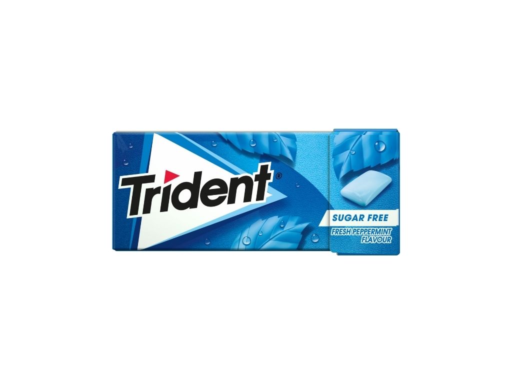 Pastilhas trident elásticas fresh peppermint 14.5g
