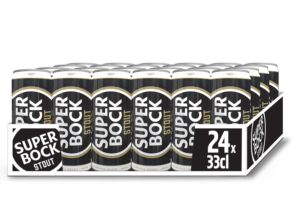 Cerveja Super Bock Preta Stout Lata 24x0.33l Super Bock