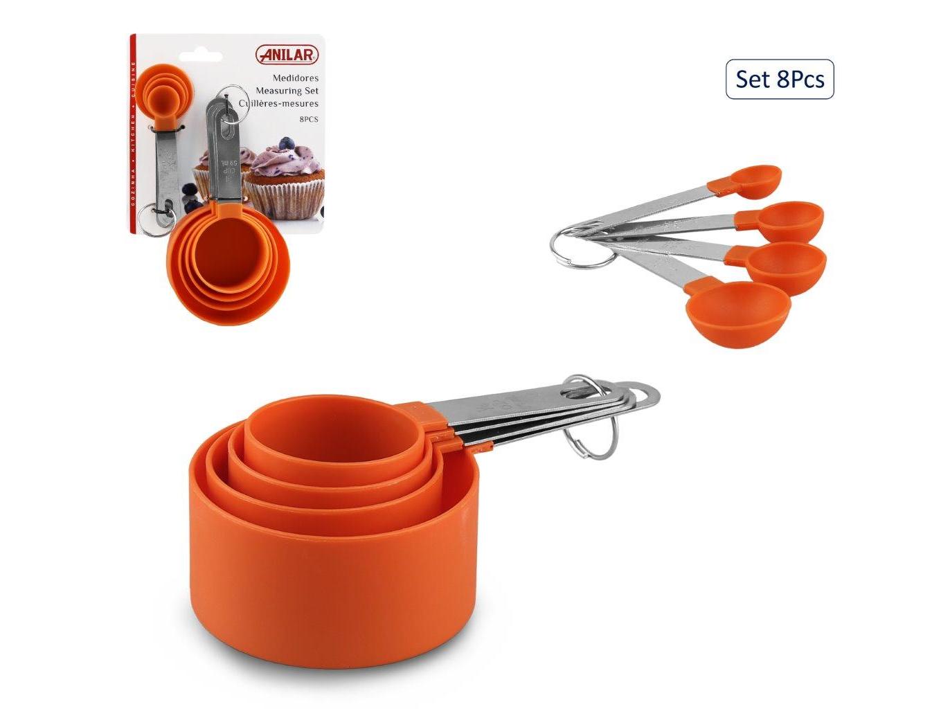 Conjunto 8 Colheres Medidoras Anilar