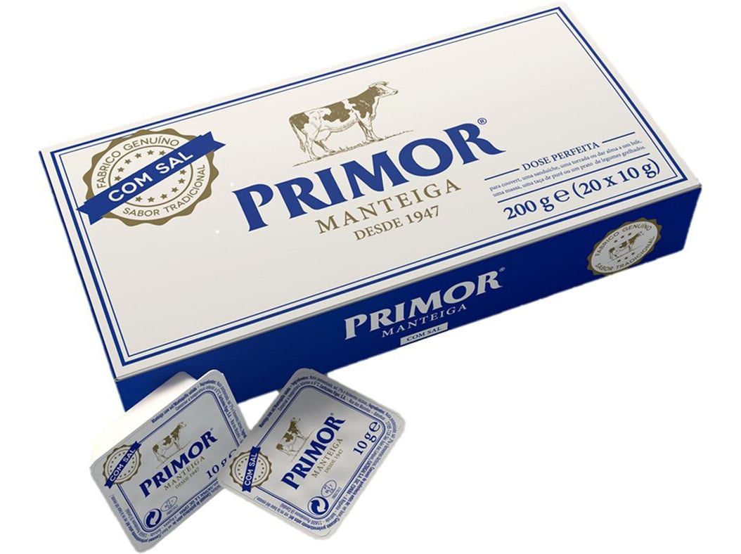 Manteiga Primor Com Sal Doses 20x8g Primor
