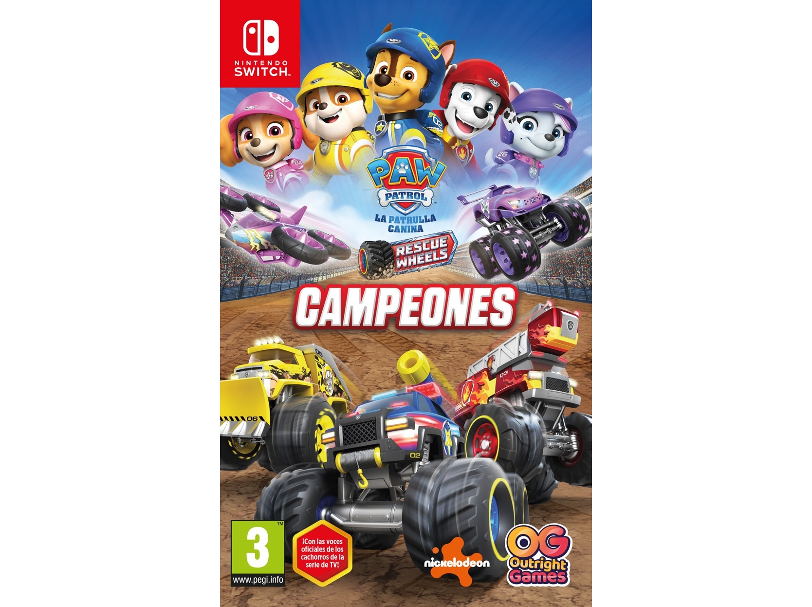 Jogo switch paw patrol rescue wheels campeones