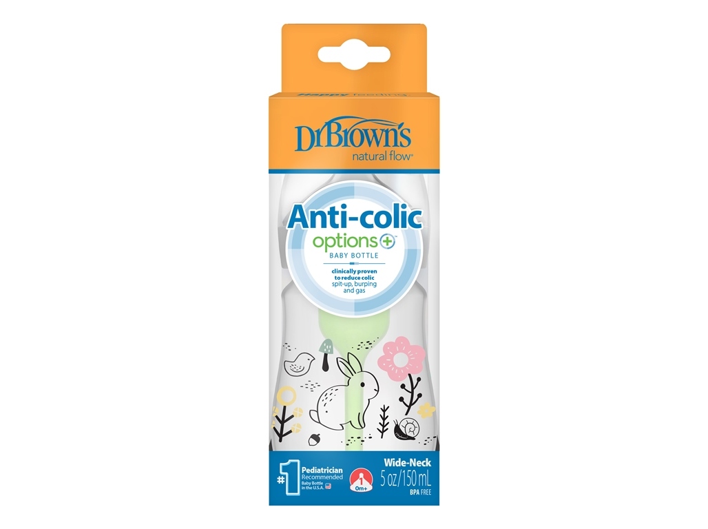 Biberão dr. brown's boca larga bosque 150ml 1un