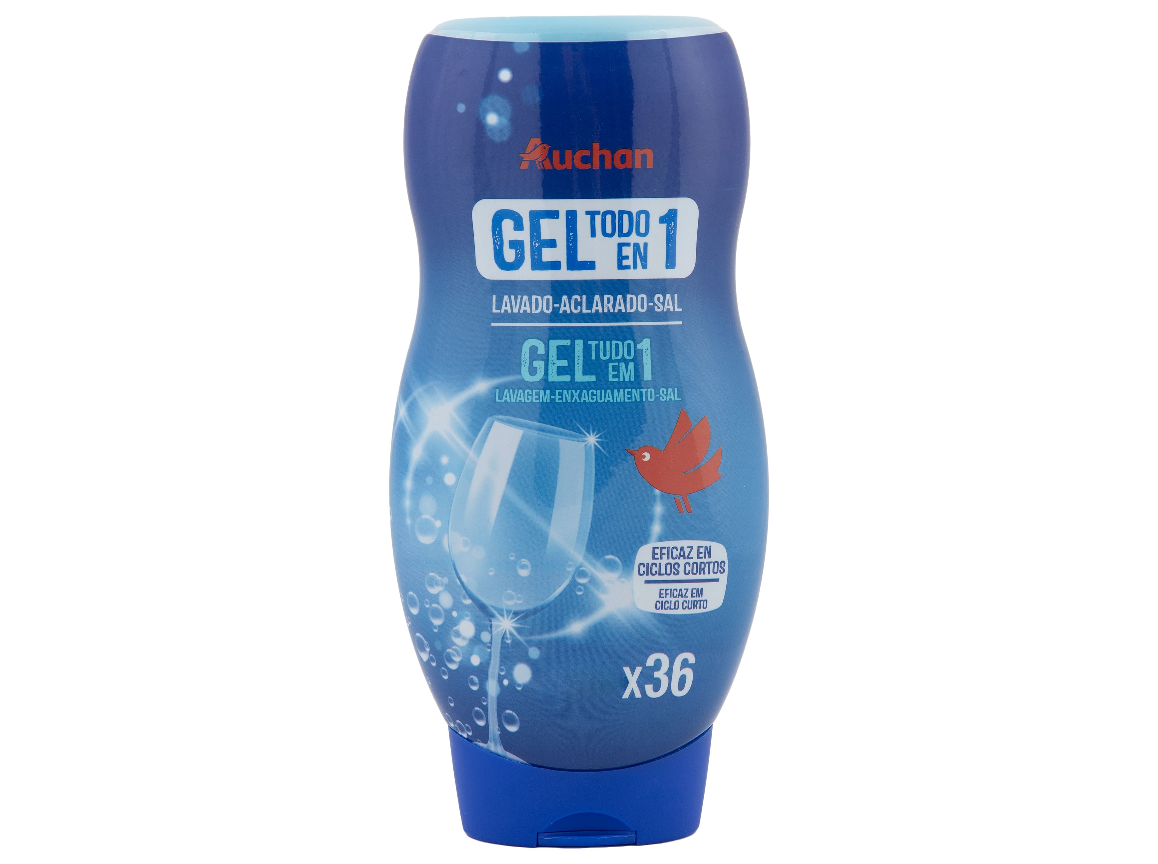 Detergente auchan máquina loiça gel tudo em 1 36 doses