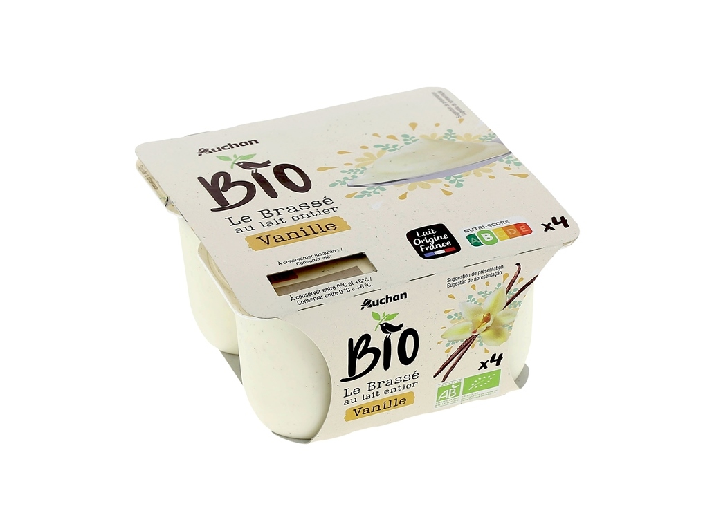 Iogurte Auchan Bio Baunilha 4x100g Auchan Bio
