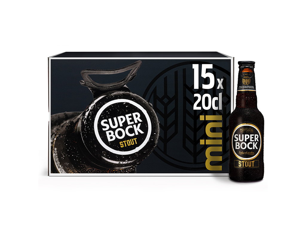 CERVEJA SUPER BOCK STOUT PRETA 15X0.20L