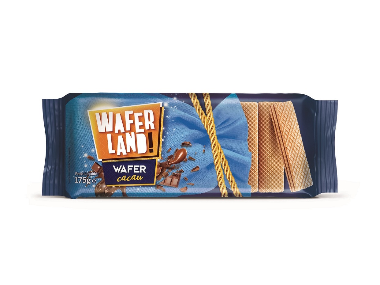 Bolachas waferland cacau 175g