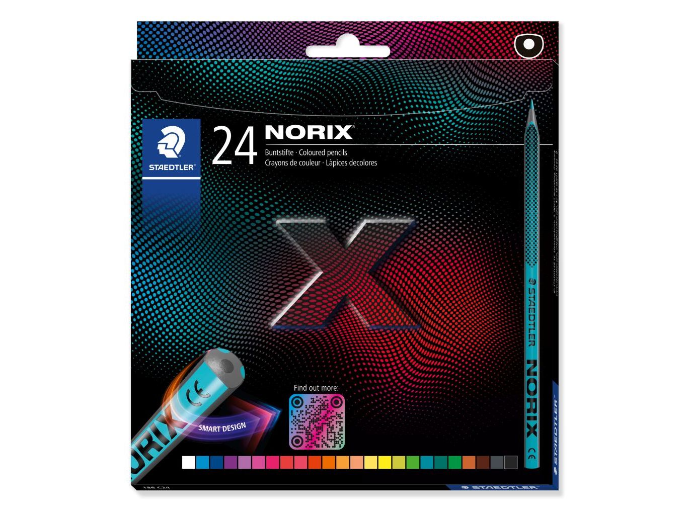 Caixa de 24 lápis cor staedtler norix