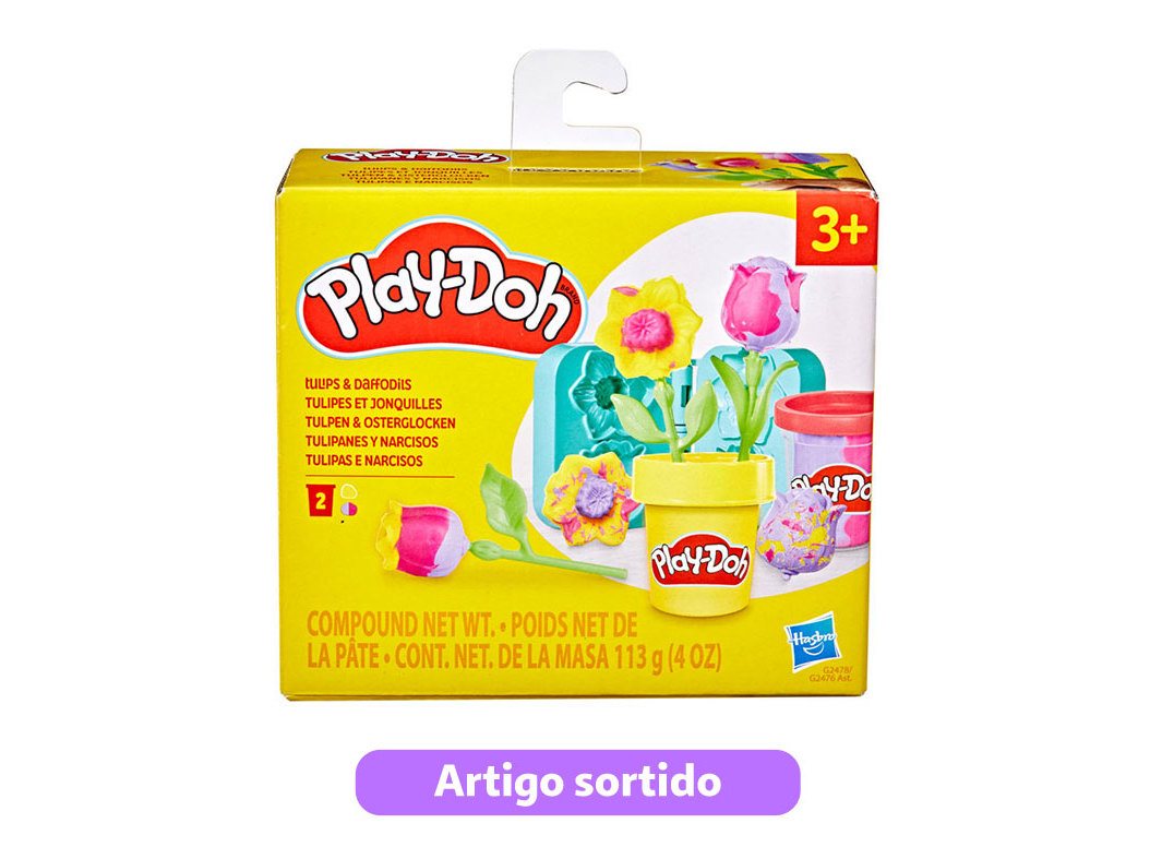 Flores play-doh modelos sortidos
