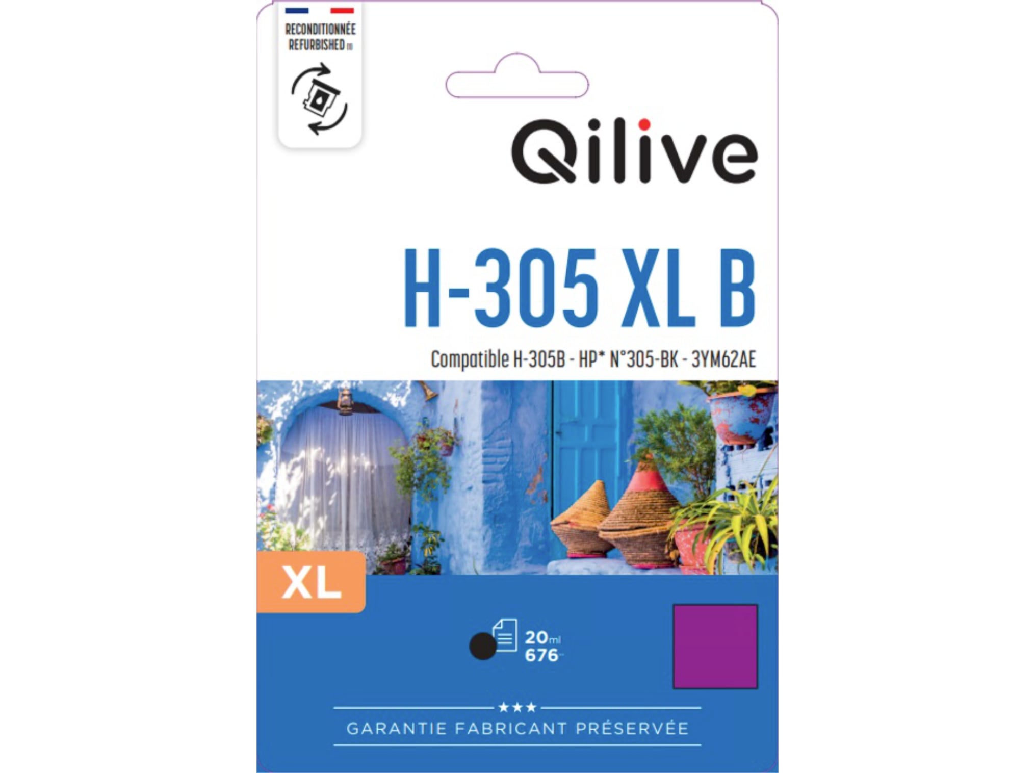 Tinteiro qilive compatível hp 305xl preto