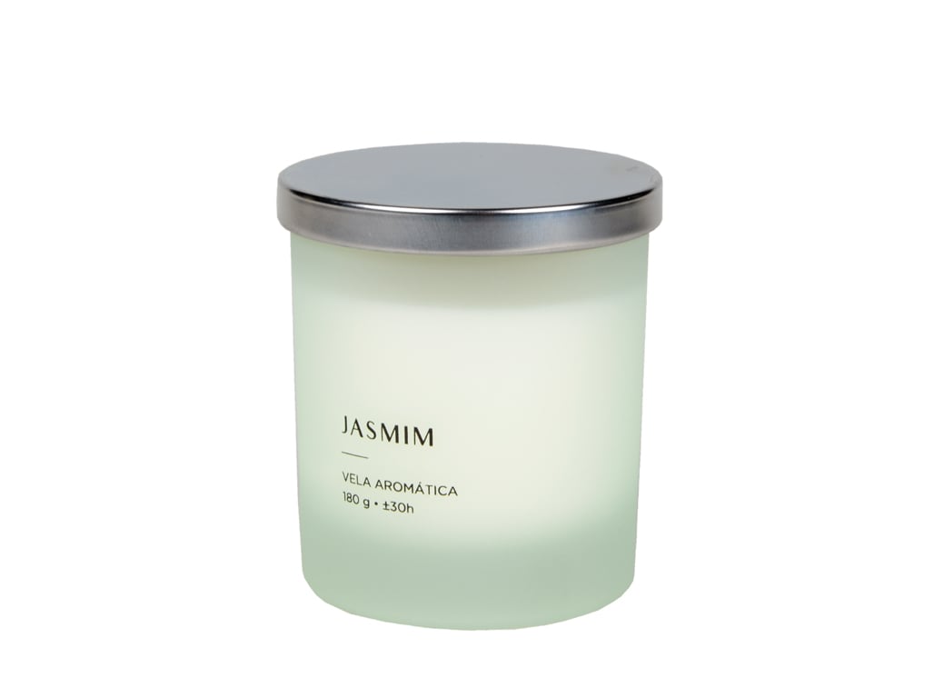 Vela em copo vidro manulena jasmim 180g