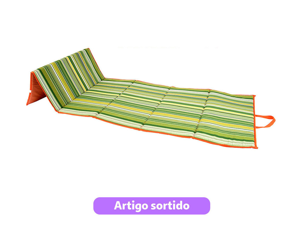 Colchão desdobrável 180x60x2cm cores sortidas