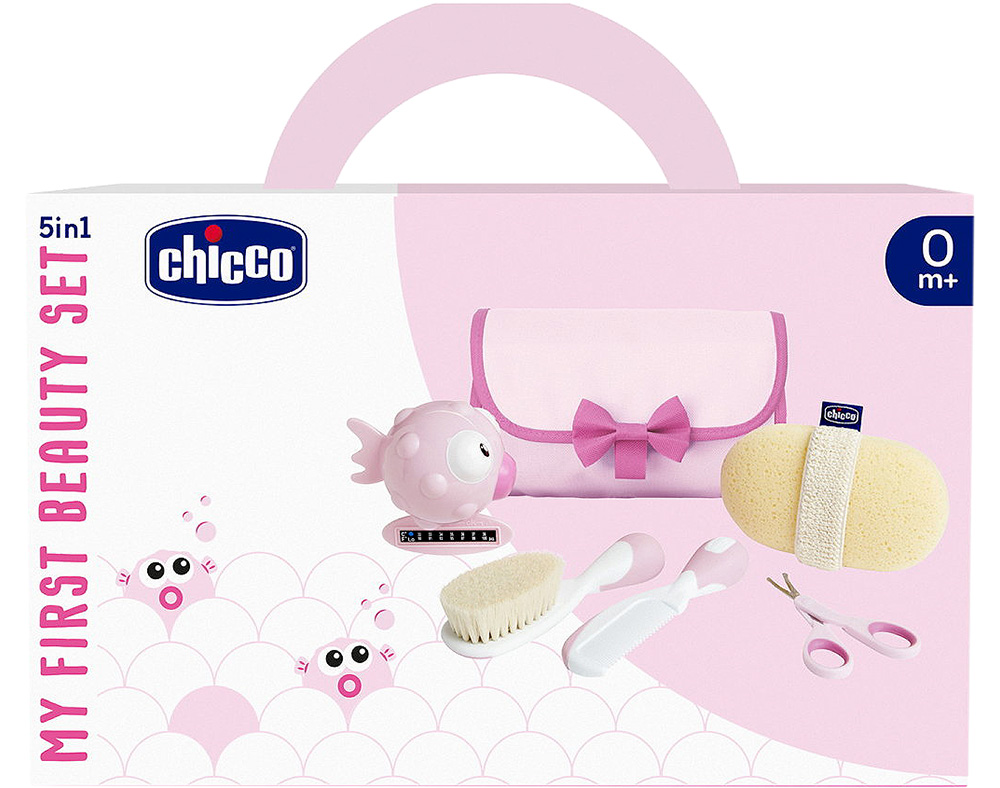 Conjunto chicco primeiro beauty set rosa 1kit