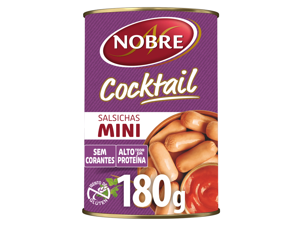 Salsichas Nobre Cocktail Lata 350(180)g Nobre