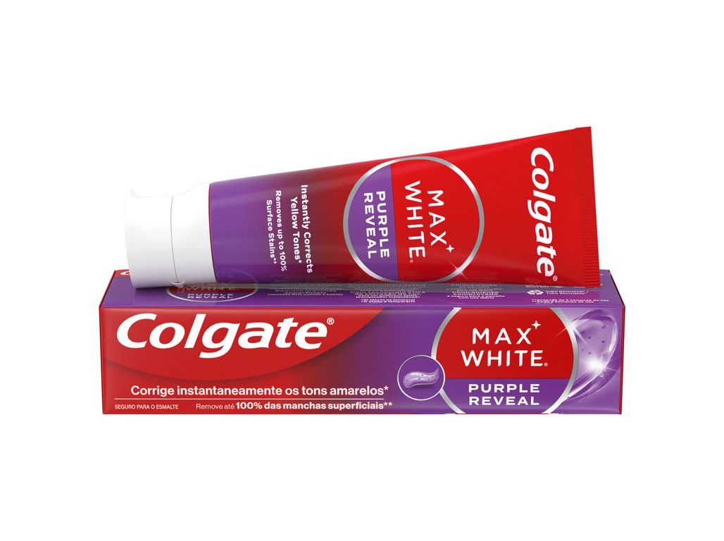 Pasta dentífrica colgate max white purple 75ml